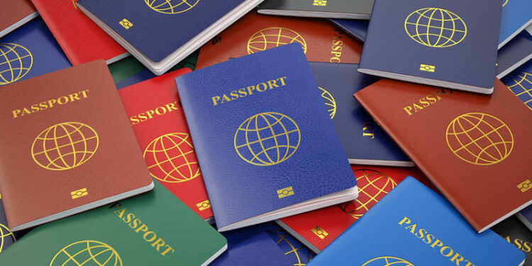 pasaportes y sus colores
