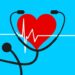 Corazón dibujado con linea de pulso