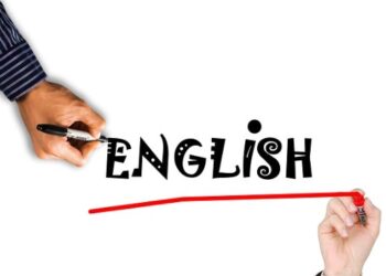 English escrito por dos manos