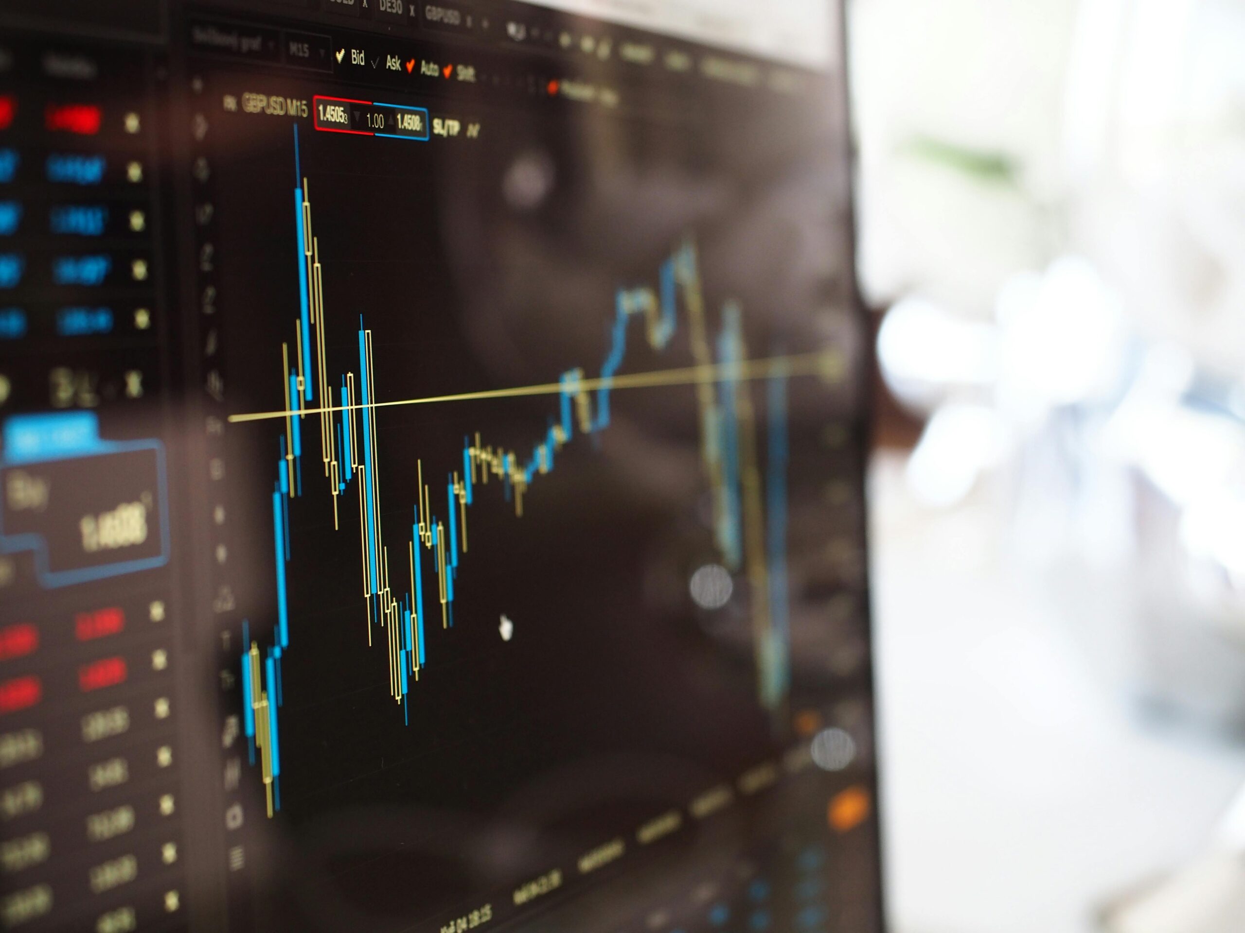 Gráficos bolsa inversión mercado financiero economía acciones crecimiento patrimonio